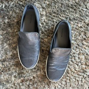 Vince leather slip on shoes